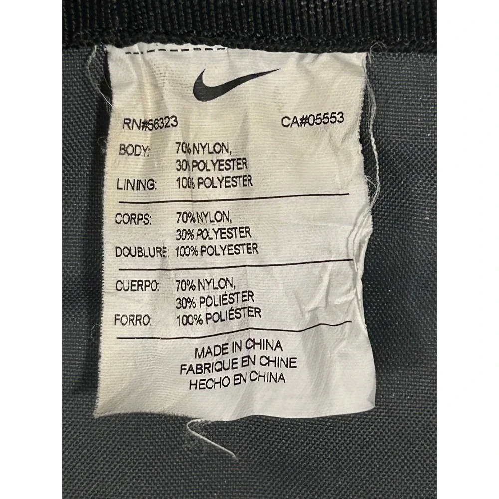 Nike Black Sport Backpack Vertical Zip Padded Straps RN56323